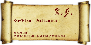 Kuffler Julianna névjegykártya